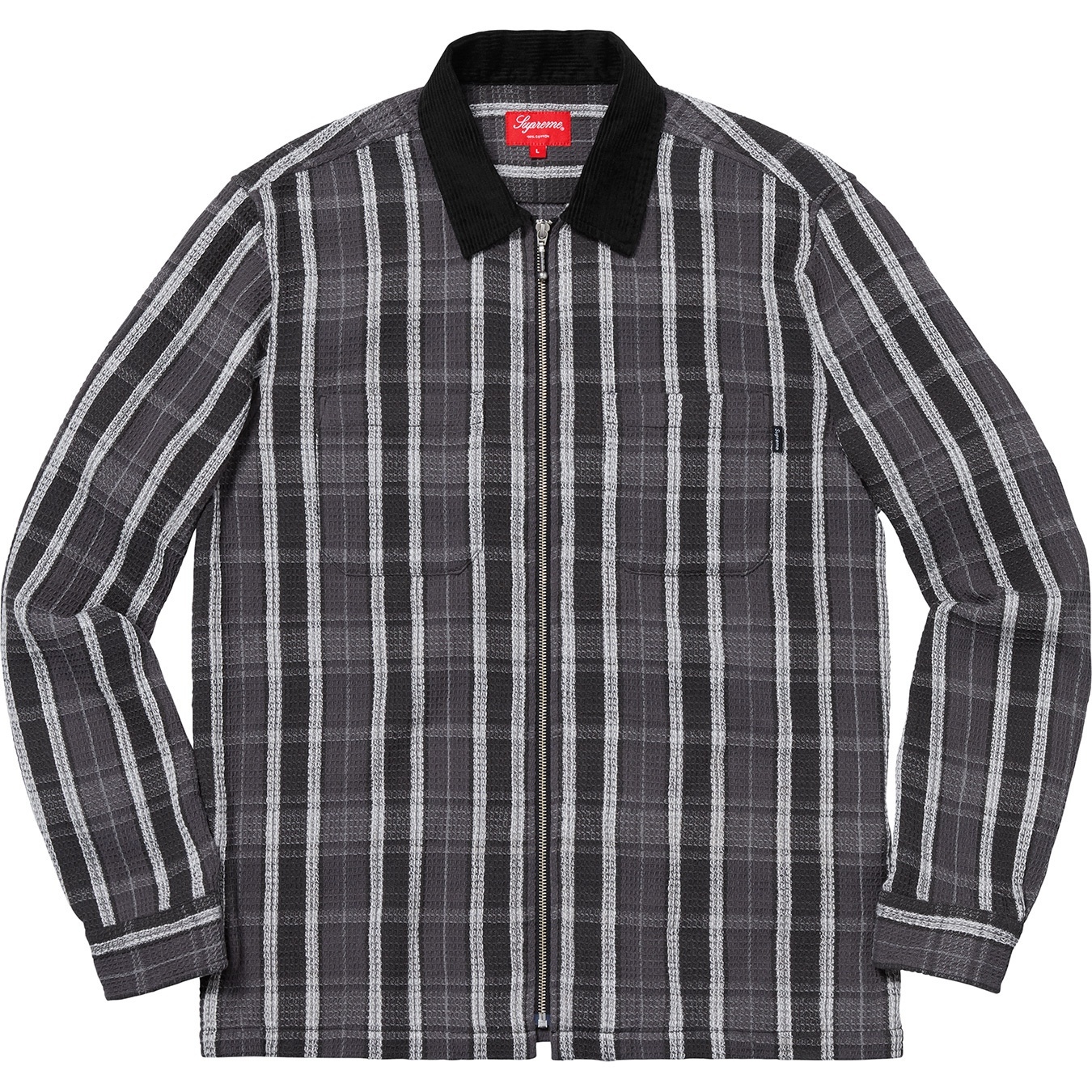Plaid Thermal Zip Up Shirt view 5